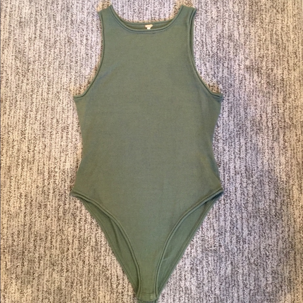 Army Green Free People Bodysuit